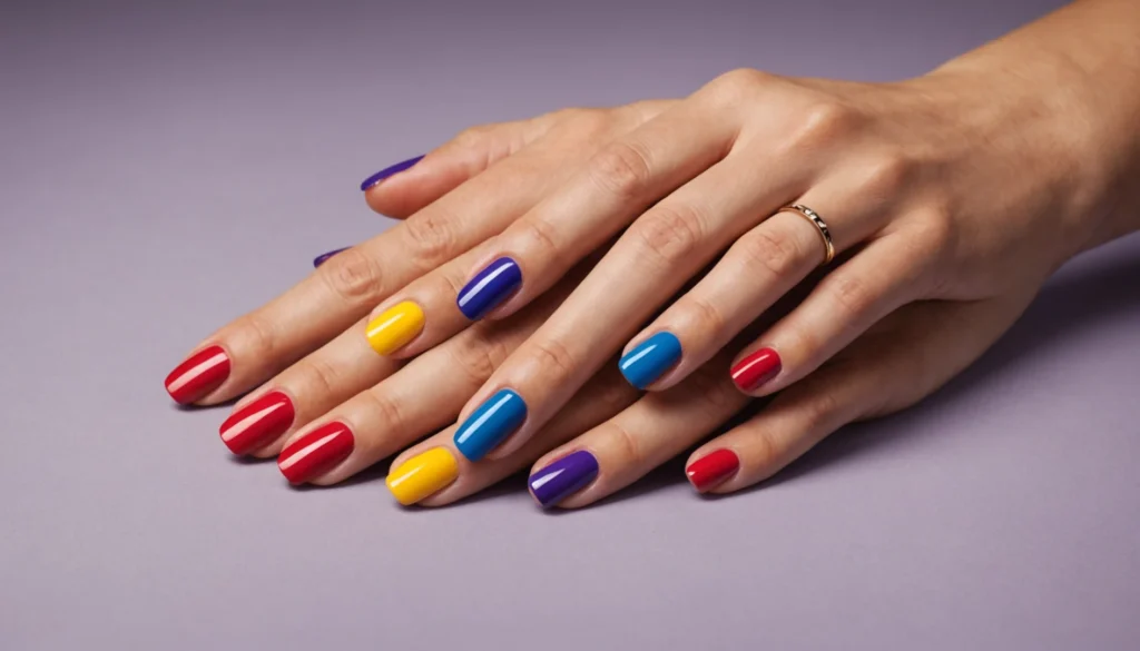 faux ongles couleurs